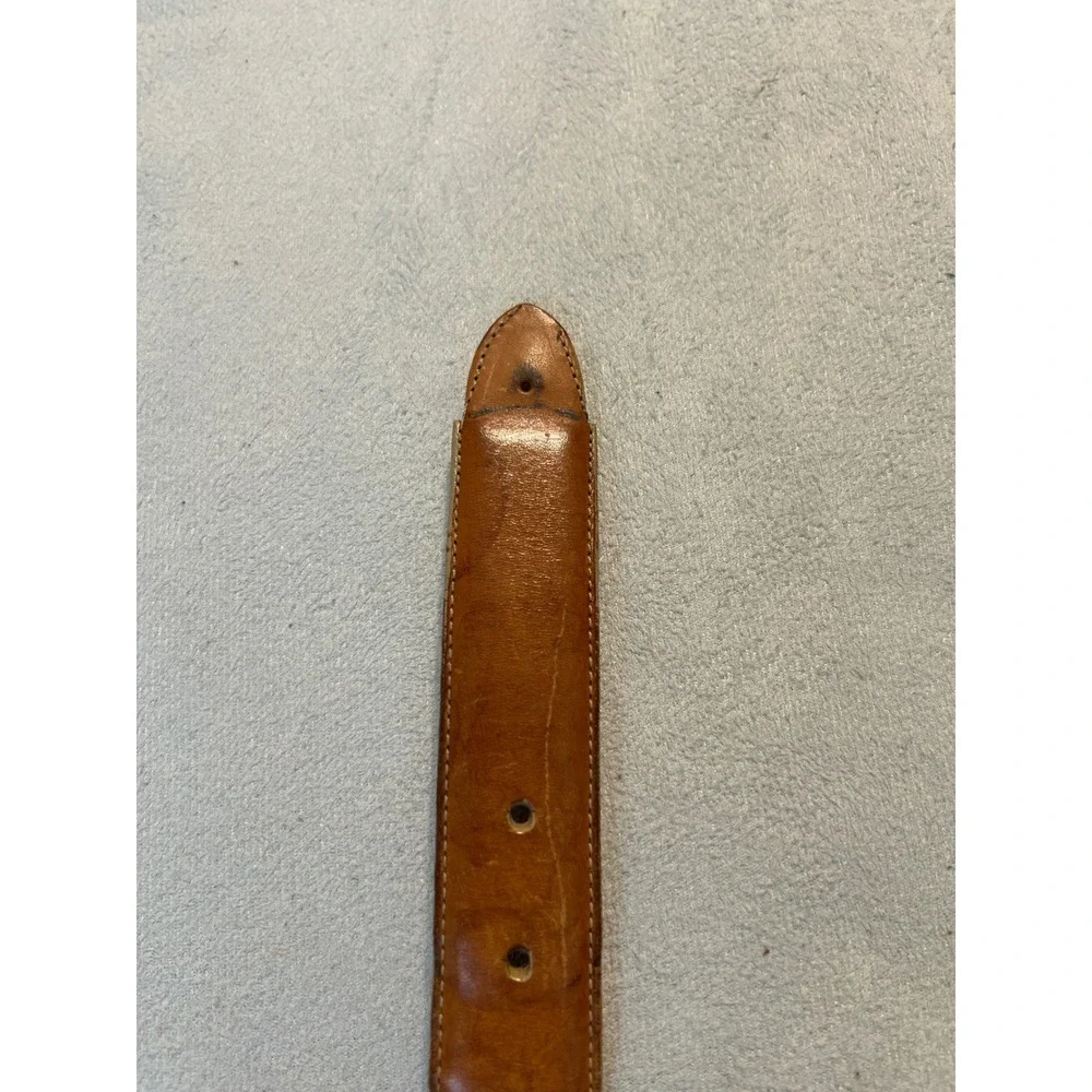 Brighton Vintage 1993 Brown Leather Western Belt Silver Buckle Mens Large